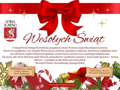 Gmina Sławno Składa Najserdeczniejsze Życzenia Świąteczne...