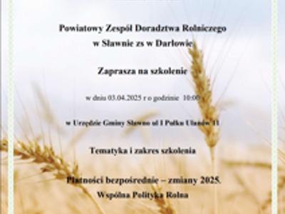 Zapraszamy na szkolenie dla rolników!