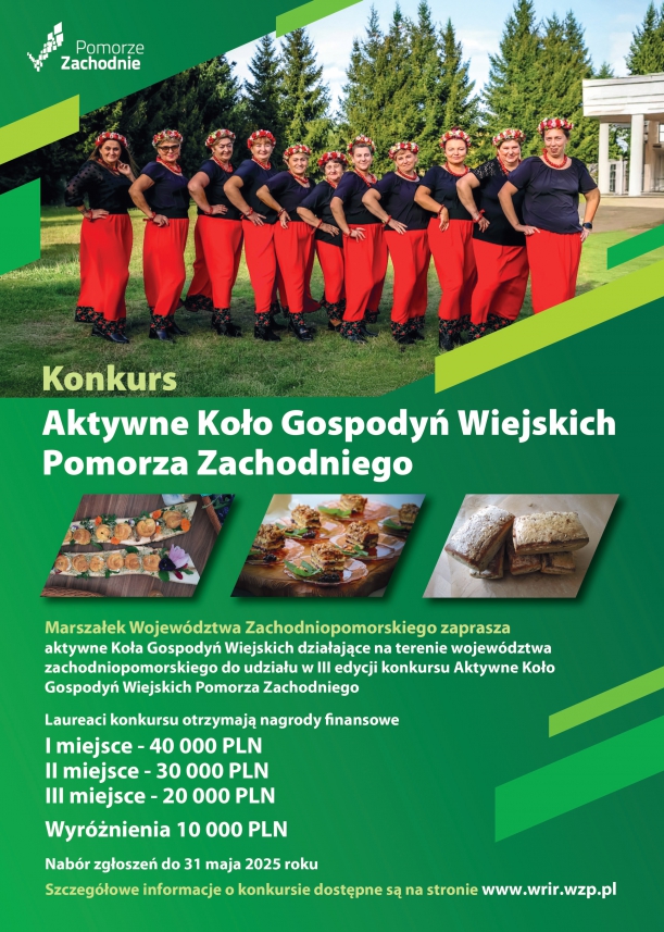 Rusza III edycja konkursu „Aktywne Koło Gospodyń Wiejskich Pomorza Zachodniego”