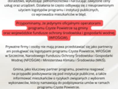 Oficjalnymi operatorami programu Czyste Powietrze są gminy oraz WFOŚiGW