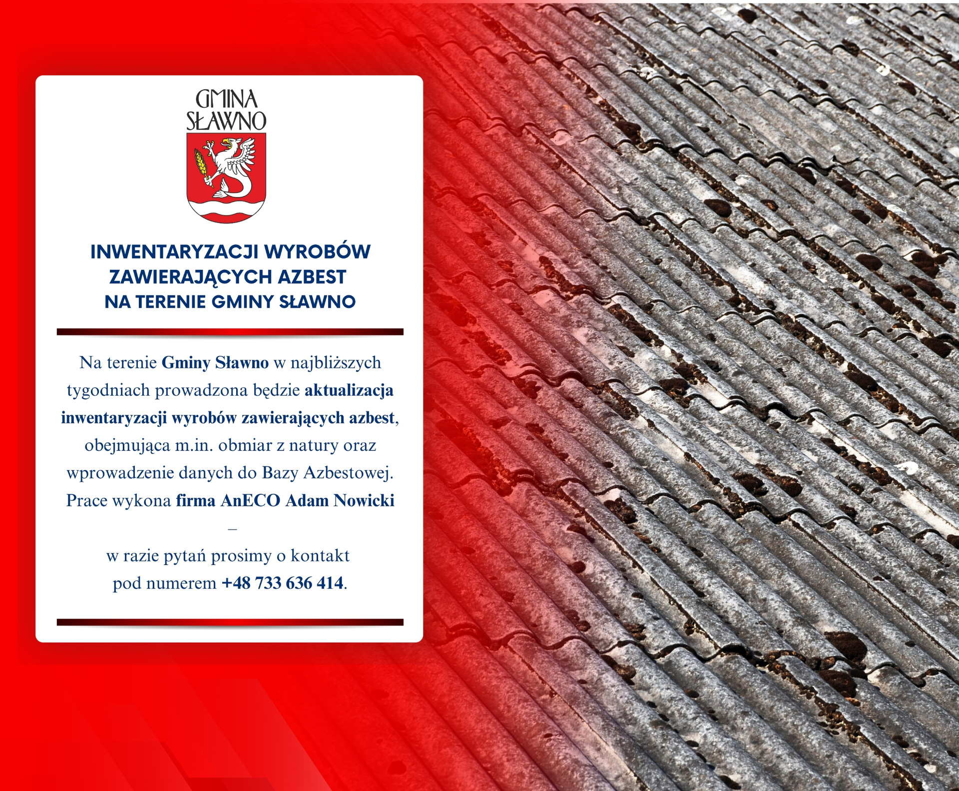 Inwentaryzacja azbestu na terenie Gminy Sławno