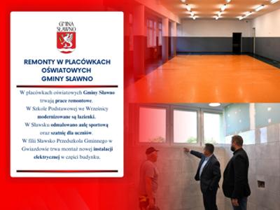 Remonty w placówkach oświatowych Gminy Sławno