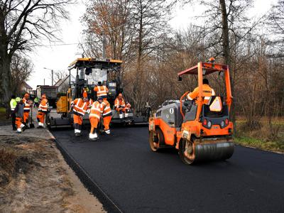Postępy prac drogowych we Wrześnicy