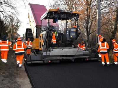 Postępy prac drogowych we Wrześnicy