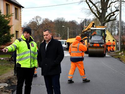 Postępy prac drogowych we Wrześnicy