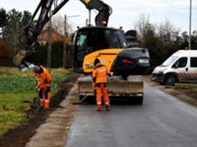 Postępy prac drogowych we Wrześnicy