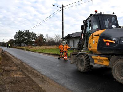 Postępy prac drogowych we Wrześnicy