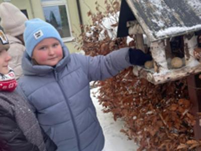 Zimowa pomoc dla ptaków – piękna inicjatywa uczniów SP we Wrześnicy 