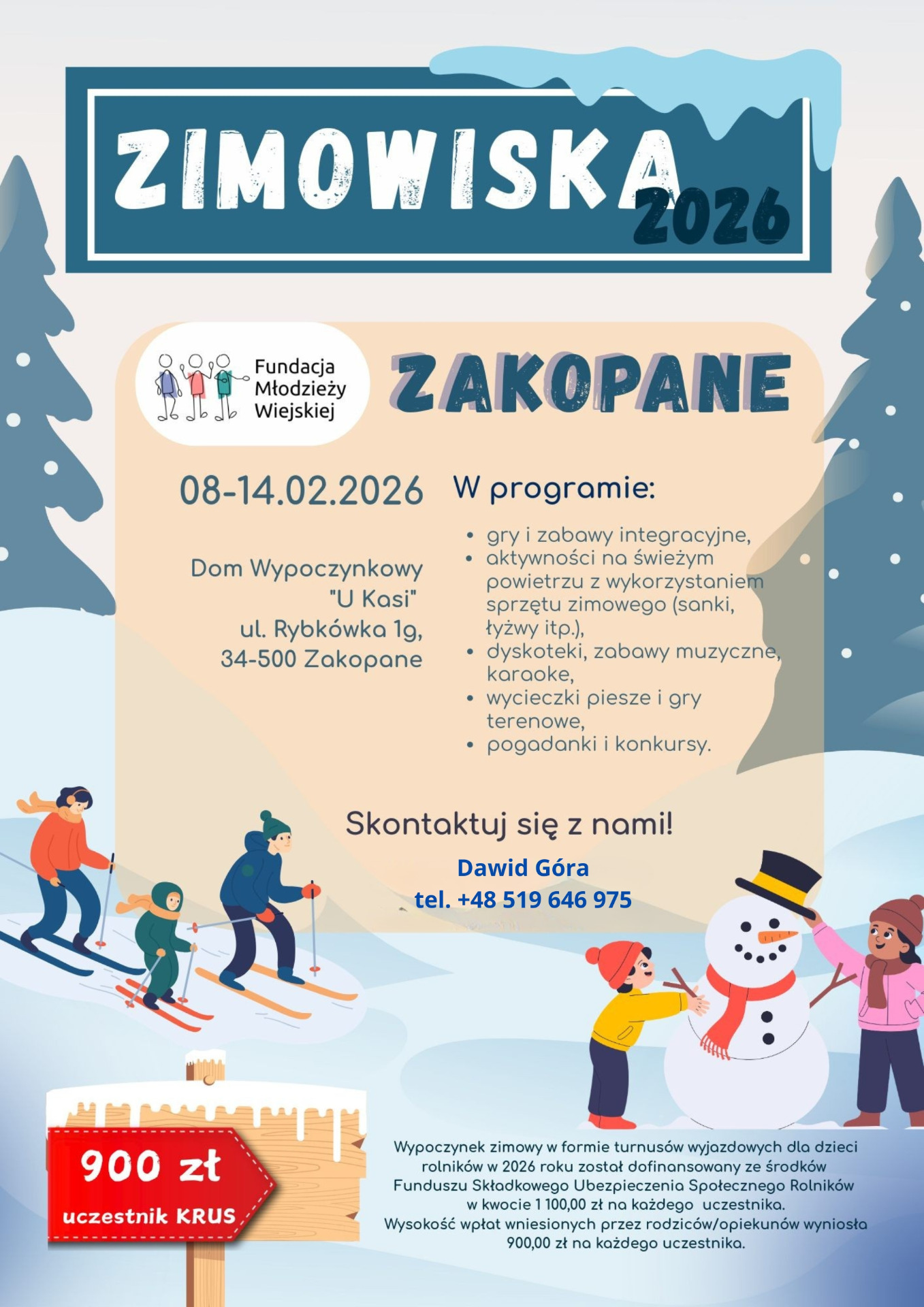 Zimowisko 2026 w Zakopanem – ostatnie dni zapisów
