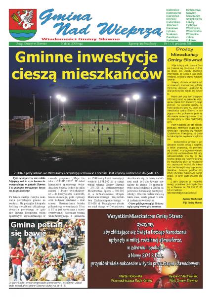 Gmina Nad Wieprzą. Wiadomości Gminy Sławno. Nr 1 - grudzień 2011