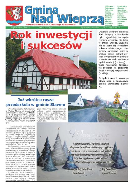 Gmina Nad Wieprzą. Wiadomości Gminy Sławno. Nr 3 - grudzień 2012