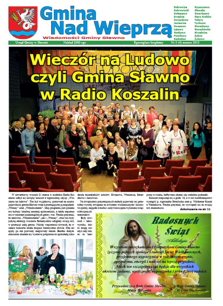 Gmina Nad Wieprzą. Wiadomości Gminy Sławno. Nr 4 - marzec 2013