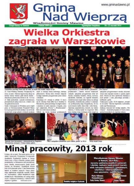 Gmina Nad Wieprzą. Wiadomości Gminy Sławno. Nr 7 - styczeń 2014