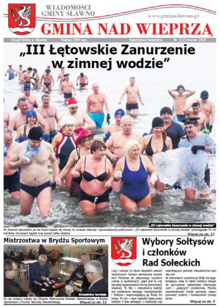 Gmina Nad Wieprzą. Wiadomości Gminy Sławno. Nr 11 - marzec 2015