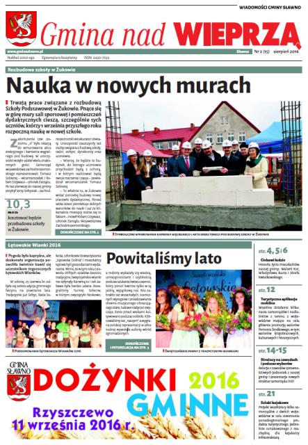 Gmina nad Wieprzą. Wiadomości Gminy Sławno, Nr 15 - sierpień 2016
