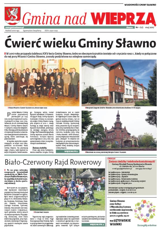 Gmina nad Wieprzą. Wiadomości Gminy Sławno, Nr 17 - maj 2017
