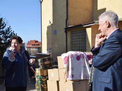 Przekazanie kocy i pościeli dla Szpitala Powiatowego w Sławnie