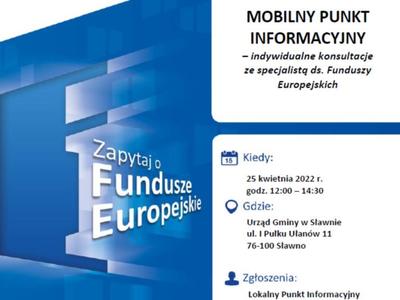 Mobilny Punkt Informacyjny w Sławnie - plakat