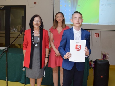 Bartosz Kowalski – najlepszy absolwent Szkoły Podstawowej im. gen. Stefana Roweckiego „Grota” w Żukowie 