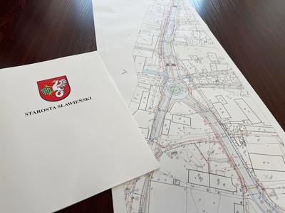 Zarys przebiegu drogi w Sławsku