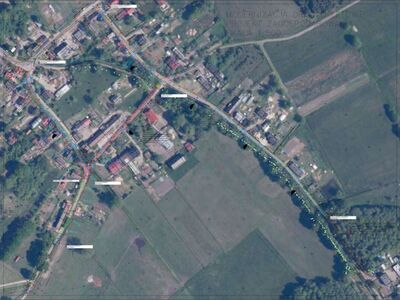 Mapka poglądowa z przebiegiem modernizowanych dróg w Łętowie