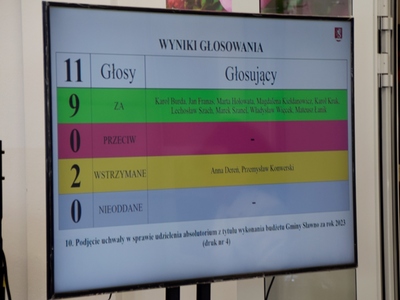 Wyniki głosowania