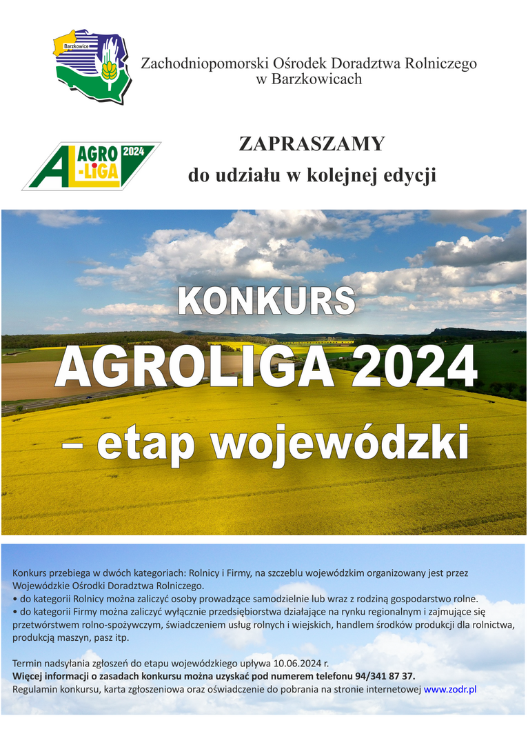 Agroliga plakat informacyjny