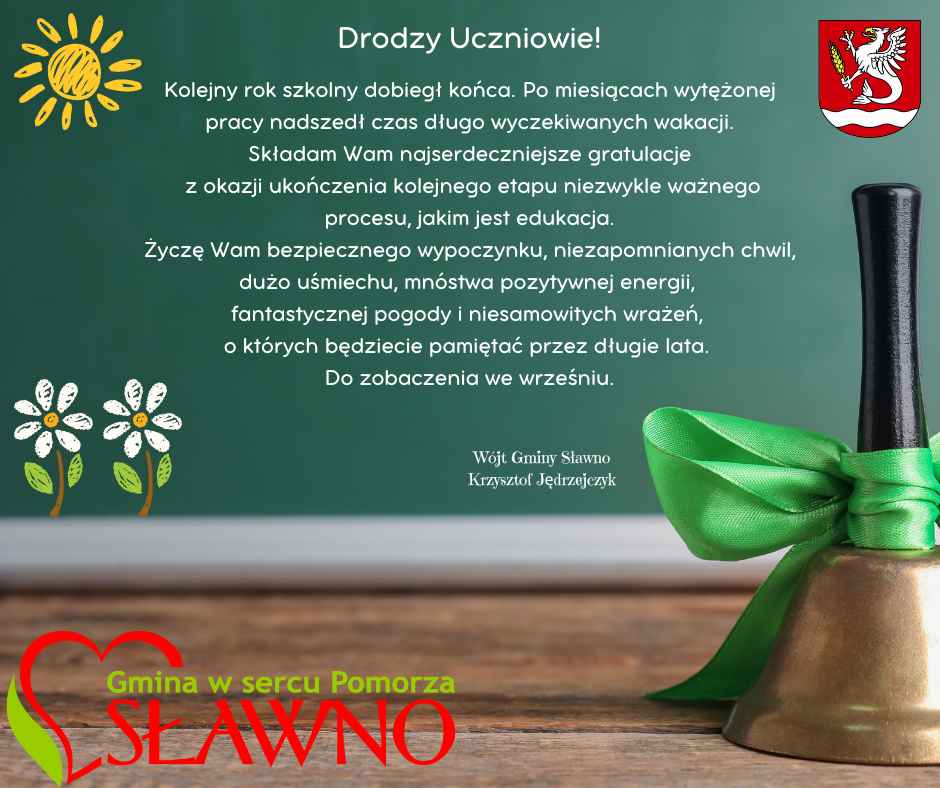 Grafika z życzeniami bezpiecznych wakacji.
