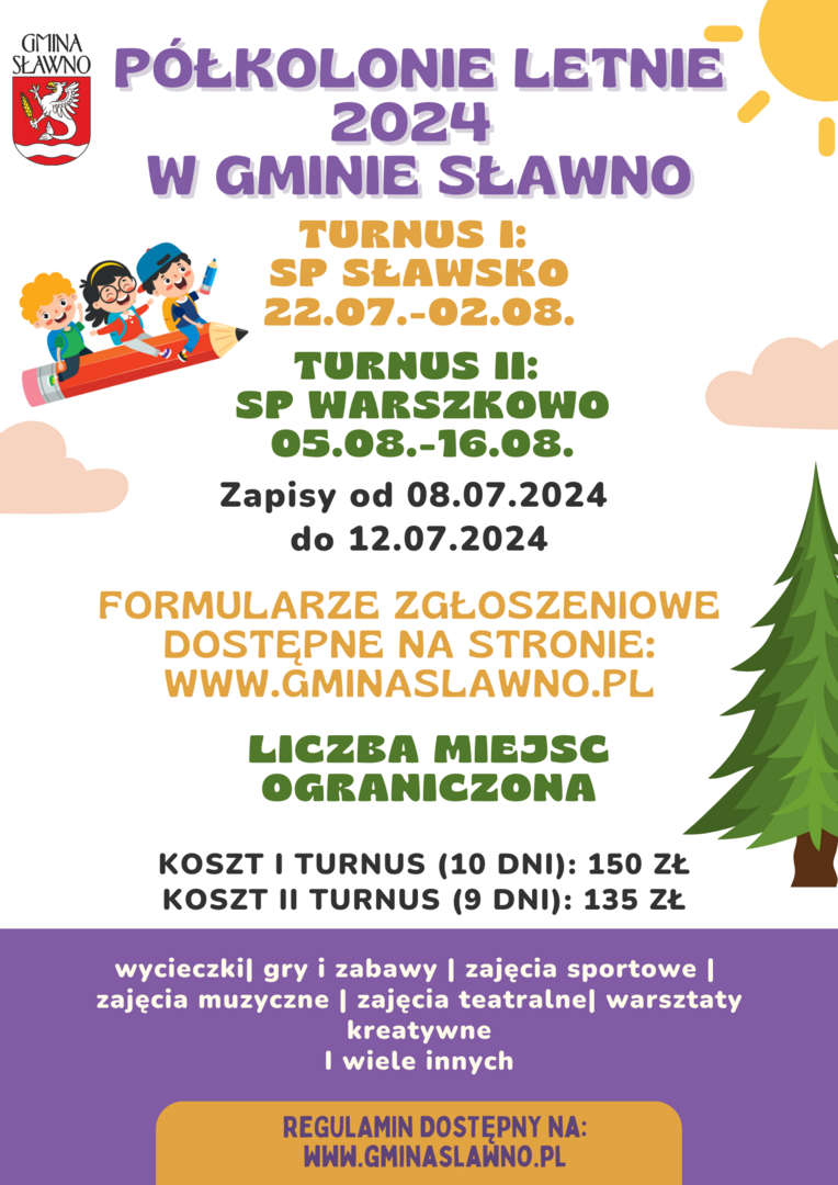 plakat informujący o zajęciach