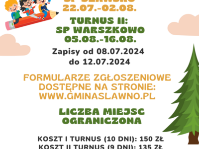 plakat informujący o zajęciach