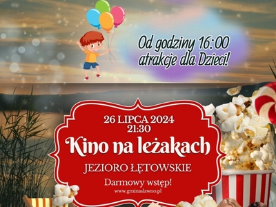 Kino na Leżakach przy jeziorze Łętowskim!