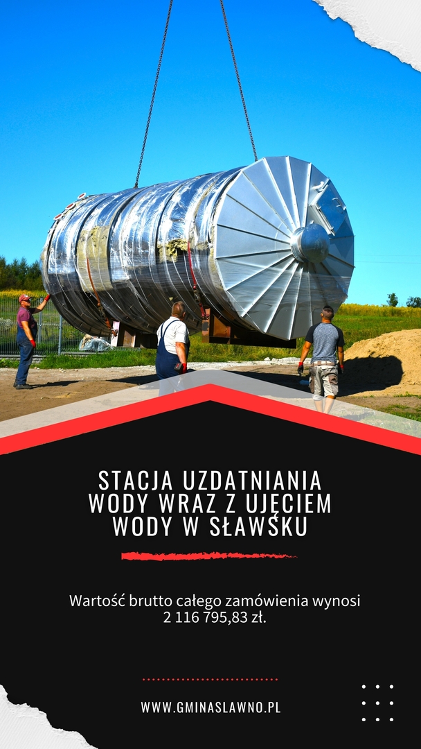 Stacja uzdatniania wody wraz z ujęciem wody w Sławsku