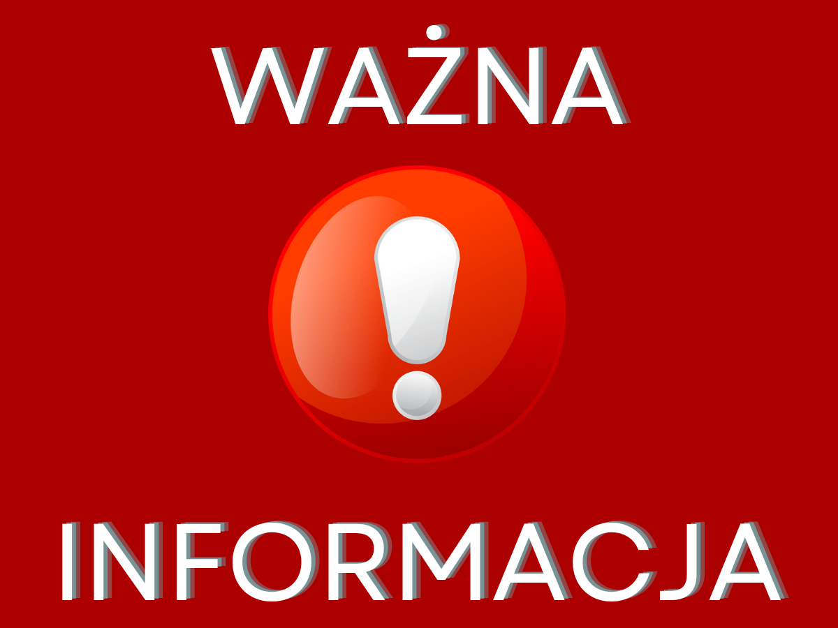 Ważna innformacja