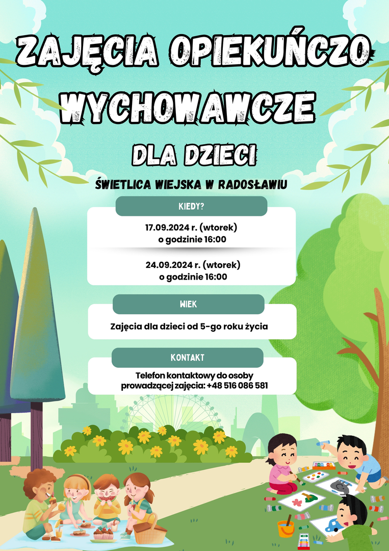 
Zajęcia Opiekuńczo-Wychowawcze w Radosławiu