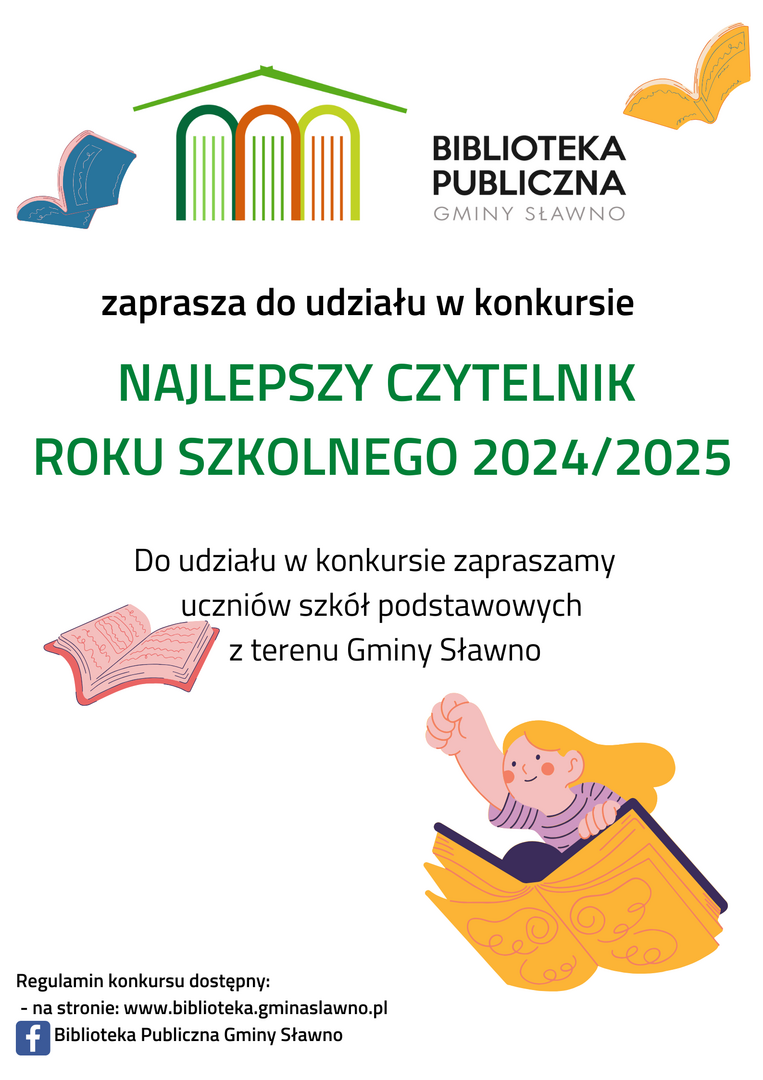 
Konkurs! Najlepszy Czytelnik Roku Szkolnego 2024/25
