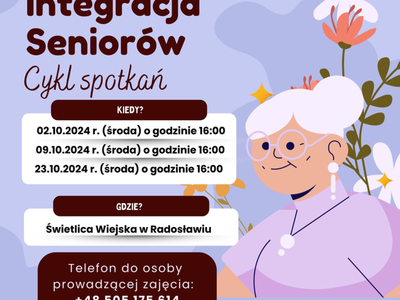 Cykl spotkań integracyjnych dla Seniorów
