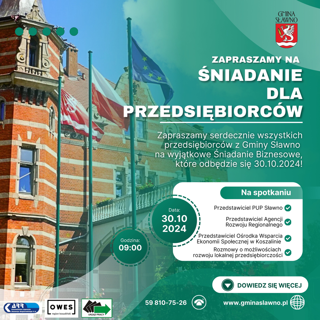 Śniadanie Biznesowe dla Przedsiębiorców z Gminy Sławno