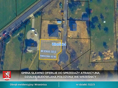 Gmina Sławno oferuje do sprzedaży atrakcyjną działkę budowlaną