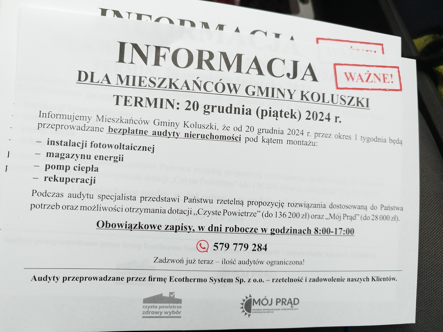 ogłoszenie