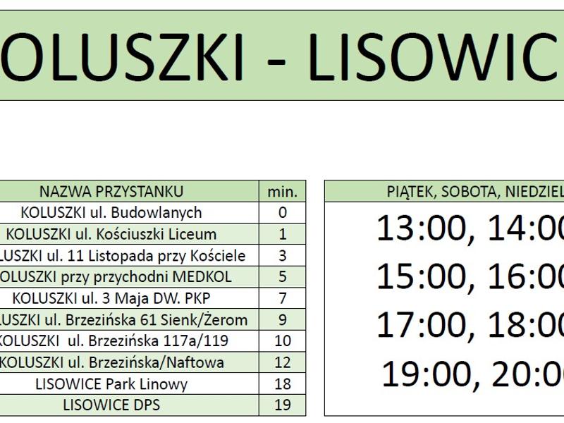 Kasz-bus rozkład