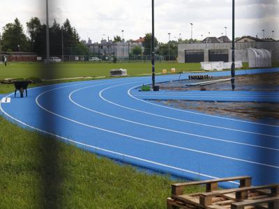 Stadion przyozdabia się w barwy KKS Koluszki