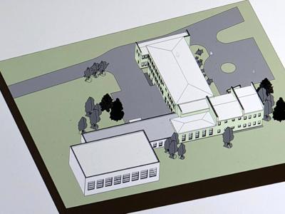 widok sali w Rózycy projekt