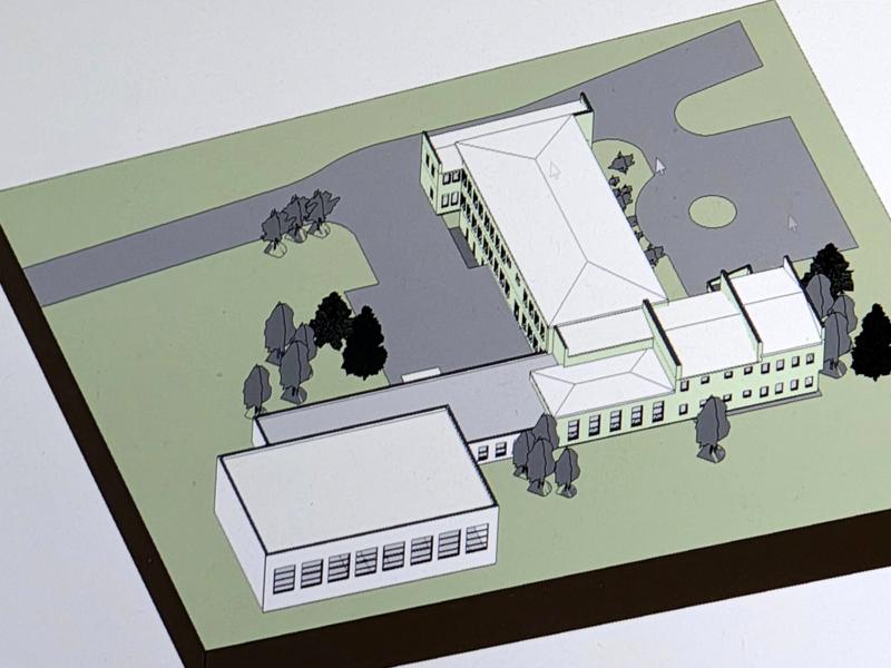 widok sali w Rózycy projekt