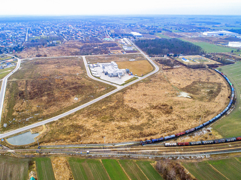Widok z lotu ptaka ŁSE w Koluszkach