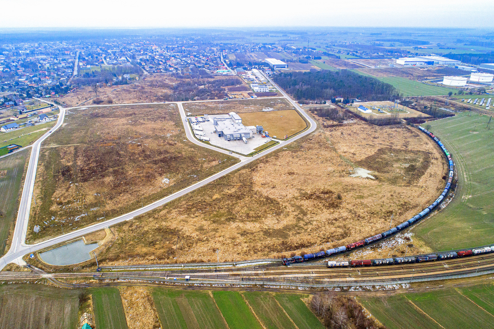 Widok z lotu ptaka ŁSE w Koluszkach