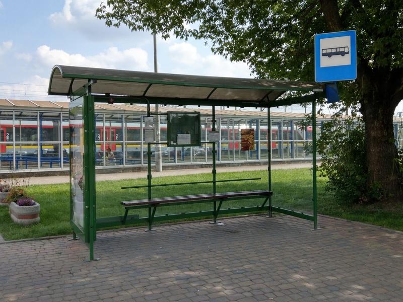 Widok Przystanku autobusowego w Koluszkach