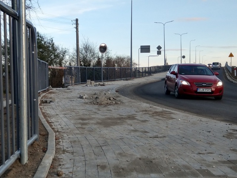 Widok wiaduktu w  Koluszkach