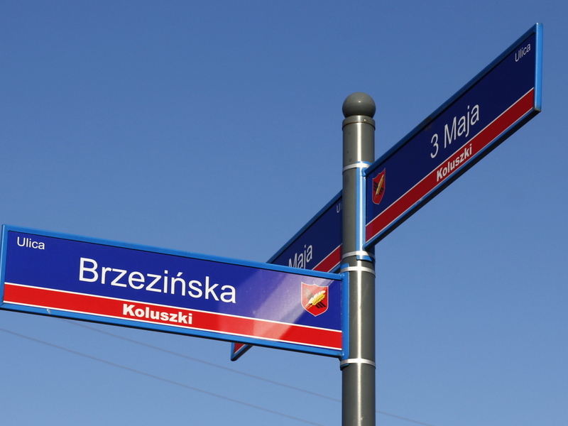 Zdjęcie tabliczek z nazwami ulic