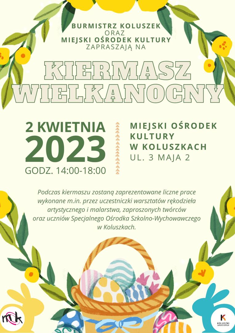 plakat Kiermasz wielkanocny