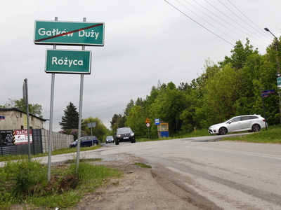znak drogowy Gałków Duży